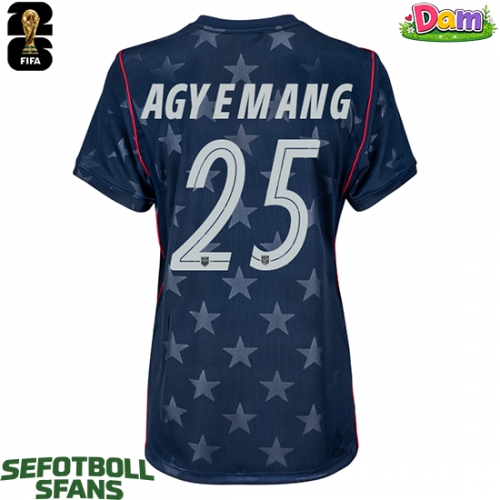 Förenta stater Patrick Agyemang #25 Bortatröja Kvinnor VM 2026 Kortärmad